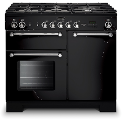 Rangemaster Kitchener 100 Gass Black/Chrome KCH100NGFBL/C