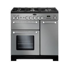 Rangemaster Kitchener 90 Gas Stainless Steel/Chrome KCH90NGFSS/C